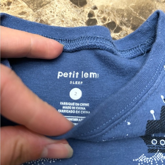 Petit Lem Navy Pirate Ship Pajama Set 2 years - Picture 3 of 3